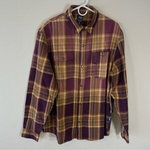 Prps Flannel Purple Gold Thick Cotton Snap Closure $228 - Size XL